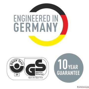 Большой офисный дырокол с противоскользящим покрытием на 40 листов бумаги.