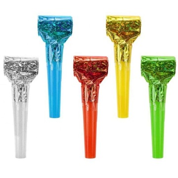 ГОЛОГРАФИЧЕСКИЕ свистки, рулонные трубы на день рождения x5