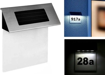 SOLARNY NUMER DOMU OGRODOWA LAMPKA SOLARNA LED