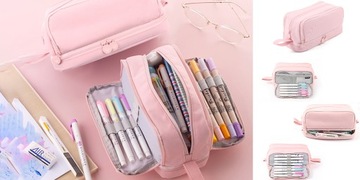 ШКОЛЬНЫЙ ЧЕХОЛ ДЛЯ КАРАНДА, ЧЕТЫРЕХОТДЕЛЕННЫЙ, МНОГОФУНКЦИОНАЛЬНЫЙ 3В1, ШКОЛЬНЫЙ ЯЩИК ДЛЯ ШКОЛЫ