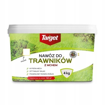 NAWÓZ DO TRAWNIKÓW Z MCHEM TRAWA TARGET 4 KG GRANULAT