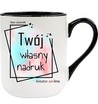 FOTO KUBEK Z TWOIM WŁASNYM DOWOLNYM NADRUKIEM ZDJĘCIEM LOGO NA PREZENT