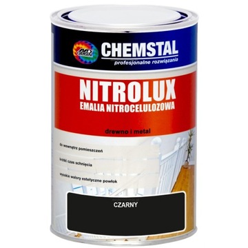 CHEMSTAL NITROLUX Emalia Nitro do drewna Czarny POŁYSK 1L