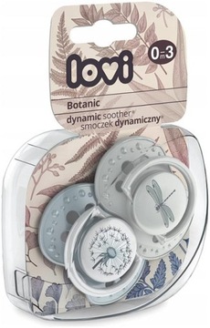 LOVI Smoczek silikonowy Botanic Boy 0-3m, 2x
