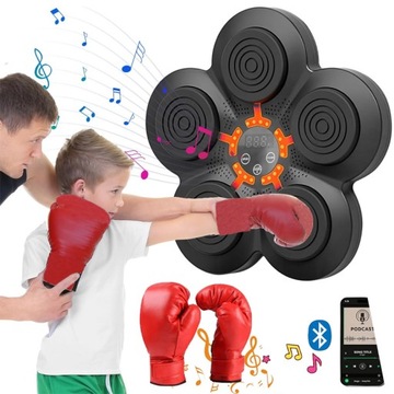 2w1 MUSIC BOXING MACJINE TRENINGOWY ŚCIANA BOKSERSKA RĘKAWICE BOKS