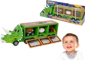 AUTO CIĘŻARÓWKA DINOZAUR TRANSPORTER DINOZAURÓW