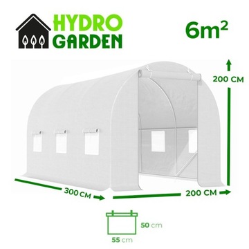 САДОВАЯ ФОЛЬГА ТУННЕЛЬ ТЕПЛИЦА 6м2 TF03W ФОЛЬГА 3х2м БЕЛАЯ