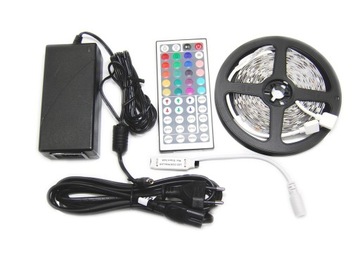 ZESTAW Taśma LED 4m 5050 RGB Kolorowa Solidna VIP