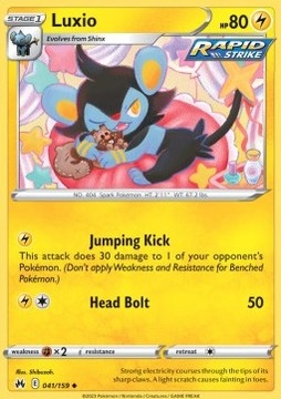 Karty Pokemon (CRZ 041) Luxio