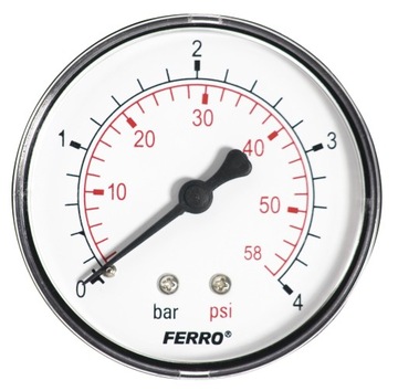 Manometr 63 mm 1/4” 0-4 bar axialny M6304A