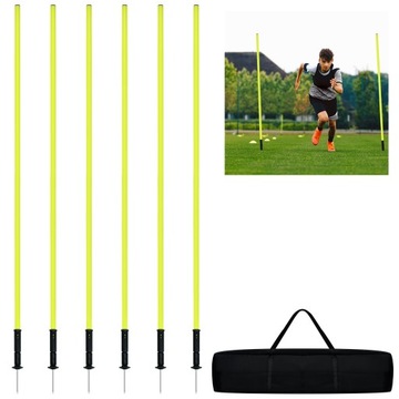 UISEBRT 6szt 180cm tyczek slalomowych tyczki treningowe tyczki treningowe