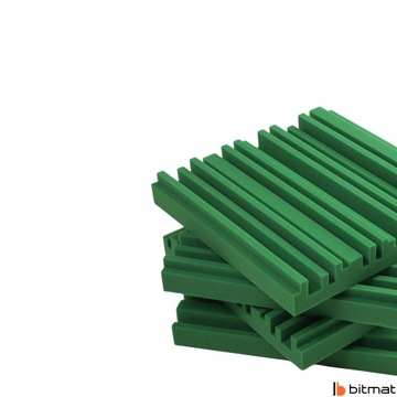 Декоративная акустическая панель эквалайзер темно -зеленый