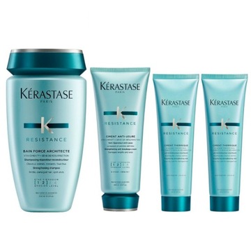 Kerastase Resistance Force szampon 250ml + odżywka 200ml + cement 2x150ml