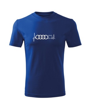 Koszulka T-shirt męska M86 AUDI A6 A8 niebieska rozm 3XL