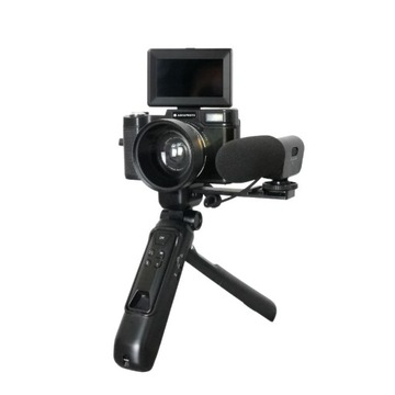 Комплект VLOG Цифровая камера 24 МП 4K Камера AgfaPhoto VLG-4K + микрофон с дистанционным управлением