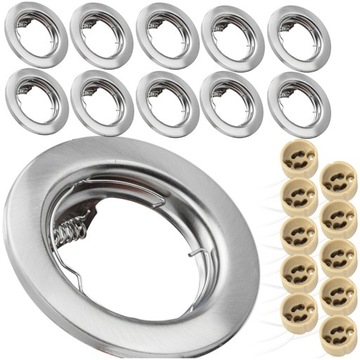 10x ramki sufitowe gu10 do halogenów led 230v