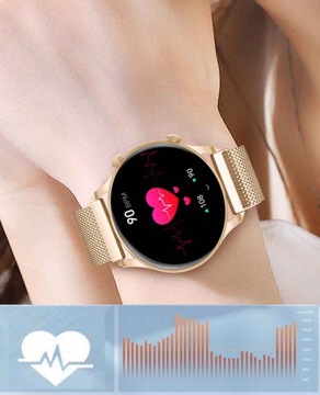 SMARTWATCH ZEGAREK DAMSKI POLSKIE MENU ROZMOWY CIŚNIENIE PULS SPORT AMOLED