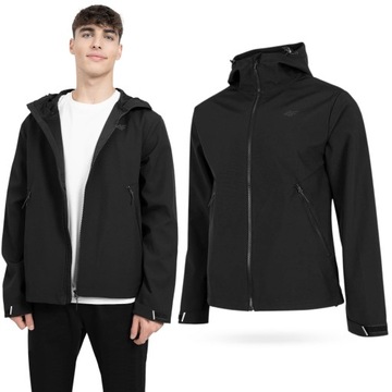 Kurtka Męska 4F Wiosenna Przejściowa Wiatrówka Oddychająca SOFTSHELL XXL