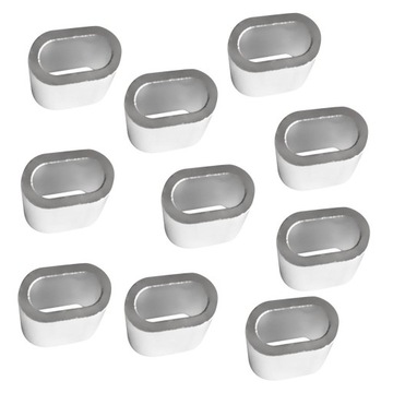 10 sztuk aluminiowych tulejek kablowych z pojedynczym otworem, pętla do zac