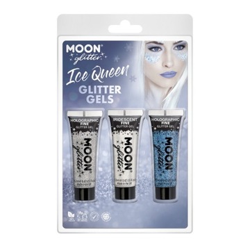 Fine Glitter Gel MOONGLOW zestaw Ice Queen
