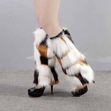 Ocieplacze na buty Mankiety Pokrycie Faux Furry Elastyczne legginsy Winter Aureate