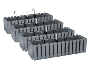 4x Skrzynka Balkonowa DDEF600W Doniczka z Systemem