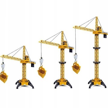 DUŻY DŹWIG ZDALNIE STEROWANY ŻURAW XXL OBROTOWY 128CM + DŹWIĘKI I DIODA LED