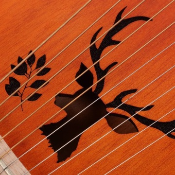 1ZEST LYRA SET 10 STRINGS ROSEWOOD COLOURED HARP