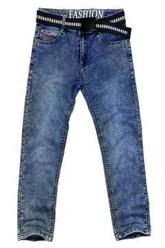 SPODNIE JEANSY elastyczne TECHNO r 146 cm