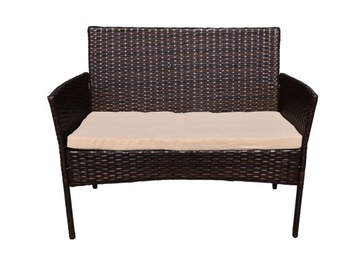 Комплект садовой мебели из полиэтиленового ротанга для террасы, балкона, столика с диваном.