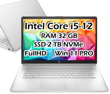 Laptop HP 17-CN i5 32GB 2TB SSD NVMe FHD W11 Pro