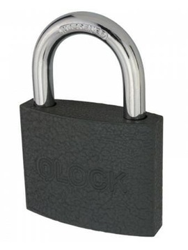 Kłódka QLOCK KZS-60 żeliwna zatrzaskowa czarna
