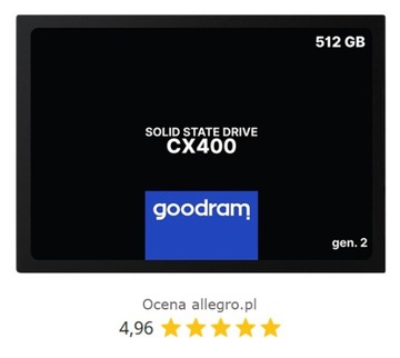 SSD CX400 512 ГБ SATA3 550/500 МБ/с GOODRAM WILK POLSKA FAST 500 ГБ