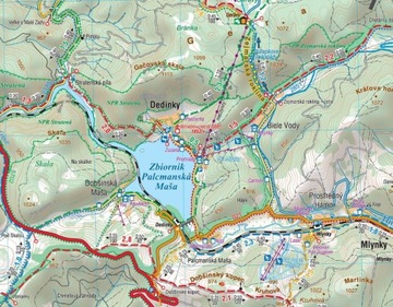 Ламинированная карта Словацкого рая Компас