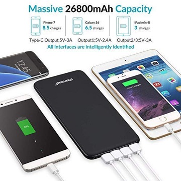 Powerbank Charmast 26800 мАч черный