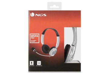 NGS Накладные наушники + микрофон MSX 6 PRO серебристый