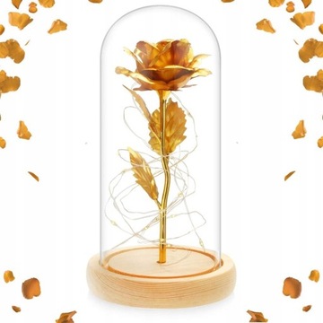 ВЕЧНАЯ РОЗА В СТЕКЛЕ, СВЕТЯЩИЙСЯ СВЕТОДИОД, ОРИГИНАЛЬНАЯ КОРОБКА