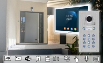 ВИДЕОДОМОФОН 5TECH 2-ПРОВОДНОЙ 2-КВАРТИРНЫЙ ВХОДНАЯ СИСТЕМА КЛЮЧ-БРЕЛОК СЧИТЫВАТЕЛЬ СКРЫТОГО МОНТАЖА КОД СТАНЦИИ