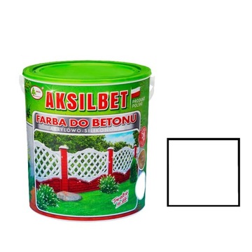 FARBA AKSILBET DO BETONU OGRODZEŃ 5 L BIAŁY
