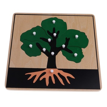 3 пазла в форме растений для детей