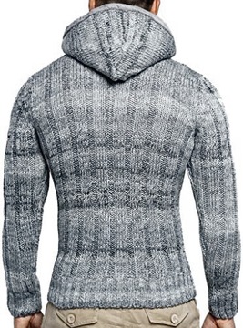 Sweter Pleciony Bluza Stójka Gruby Ciepły