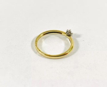 ЗОЛОТОЕ ОБРУЧАЛЬНОЕ КОЛЬЦО 375 ПРОБЫ С БРИЛЛИАНТОМ СЕРТИФИКАТ РАЗМЕРА 13 С БРИЛЛИАНТОМ