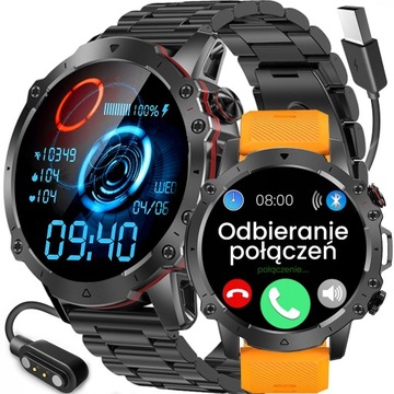 Zegarek męski SMARTWATCH Rubicon 400mAh ROZMOWY 2 paski KROKI SMS FB PULS