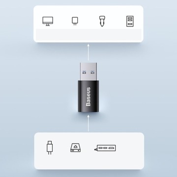 PRZEJŚCIÓWKA USB C NA USB 3.1 BASEUS ADAPTER KONWERTER OTG 10Gb/s 2,4A