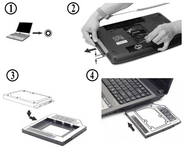 КАРМАН ДЛЯ ВТОРОГО ДИСКА 2.5 HDD SSD SATA 9.5