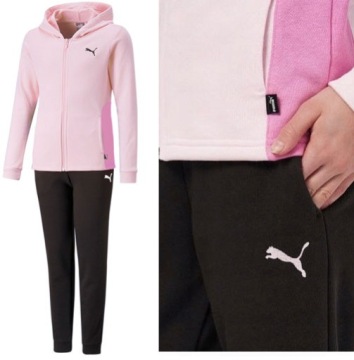 DRESY DAMSKIE PUMA KOMPLET SPODNIE I BLUZA DRES DAMSKI REGULAR FIT ROZM. M