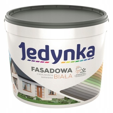 Jedynka fasadowa biała farba zewnętrzna 2,7 baza