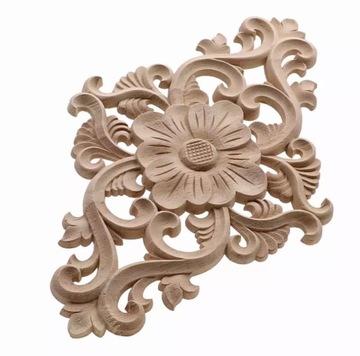 Drewniany dekor ornament sztukateria 15x10 cm