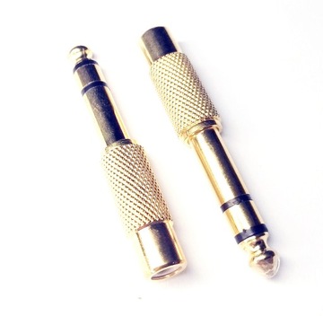 ADAPTER WTYK JACK 6,3mm 1X GNIAZDO RCA METAL