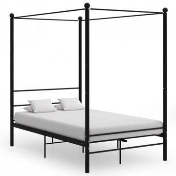METALOWA RAMA ŁÓŻKA 120x200cm ŁÓŻKO METALOWE CZARNE Młodzieżowe Baldachimem